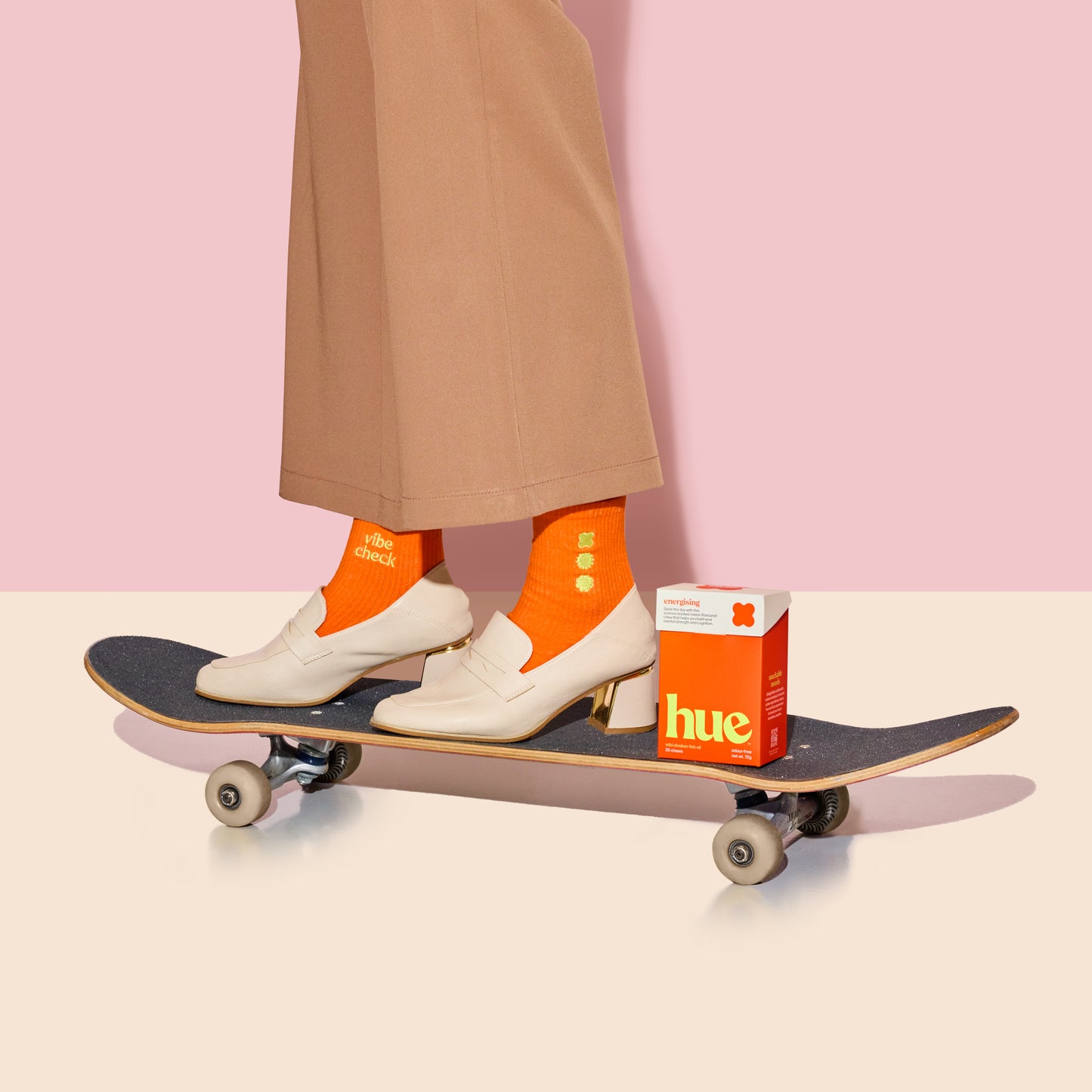 hue mood socks - orange
