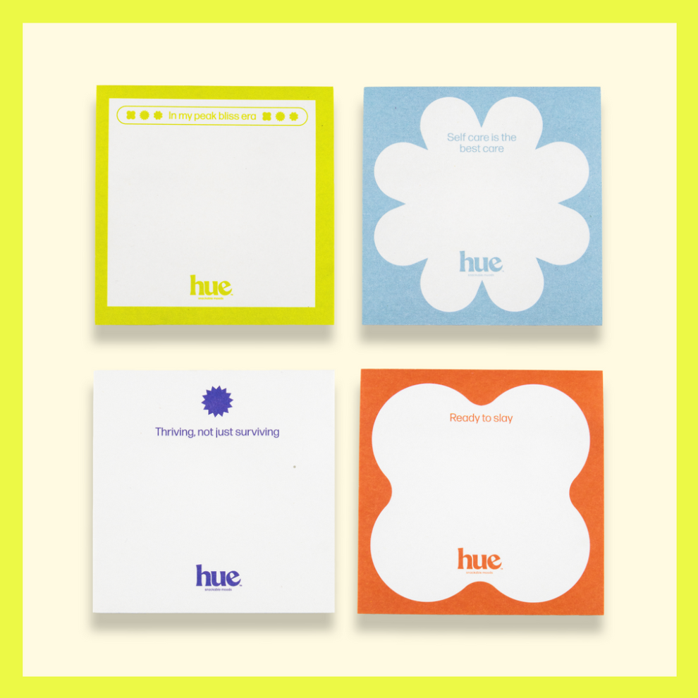 hue memo pads (random design) – hue snackable moods